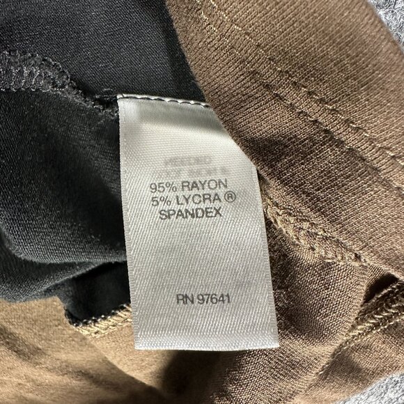 J Jill Top Womens Large Wearever Collection Black Long Sleeve Contrast Hem Cuffs - Picture 5 of 7